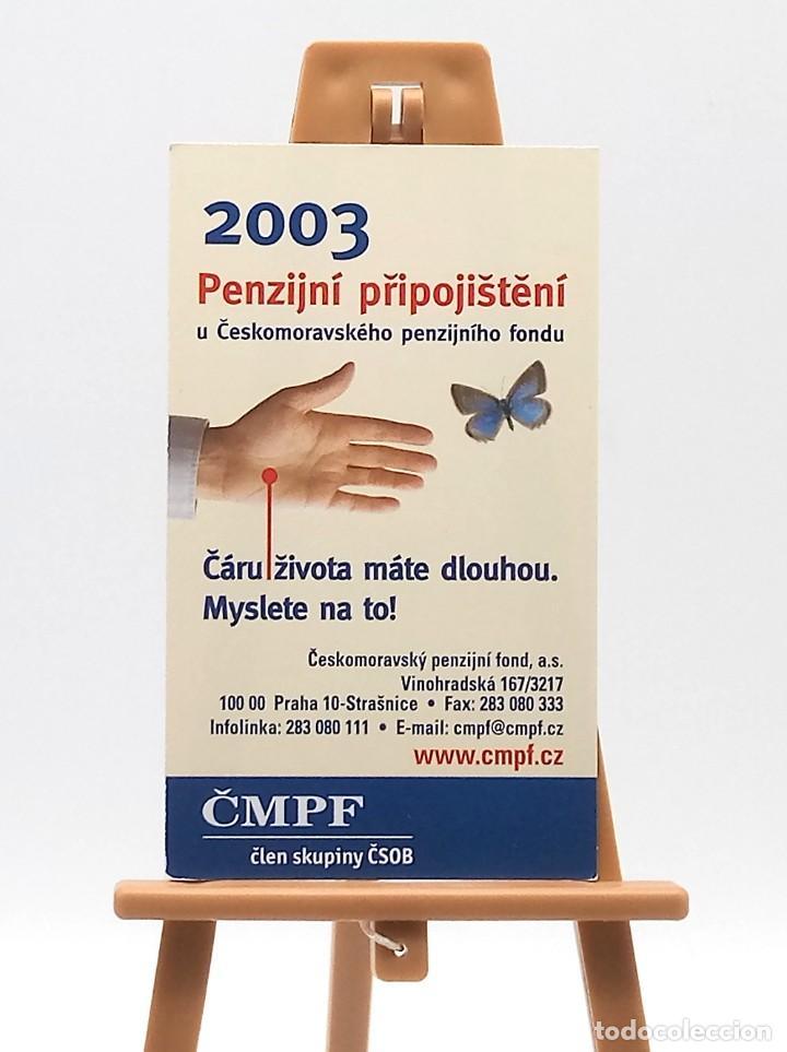 Coleccionismo Calendarios: Calendario de bolsillo - 2003 - Rep&uacute;blica Checa - Publicitario de CMPF