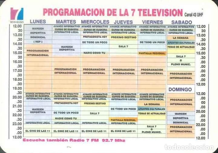 Colecionismo Calend&aacute;rios: CALENDARIO PUBLICIDAD TELEVISI&Oacute;N PROGRAMACI&Oacute;N DE LA 7 - A&Ntilde;O 1994