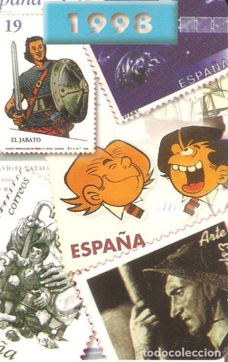 Coleccionismo Calendarios: CALENDARIO PUBLICIDAD CORREOS - SERVICIO FILATELICO - A&Ntilde;O 1998