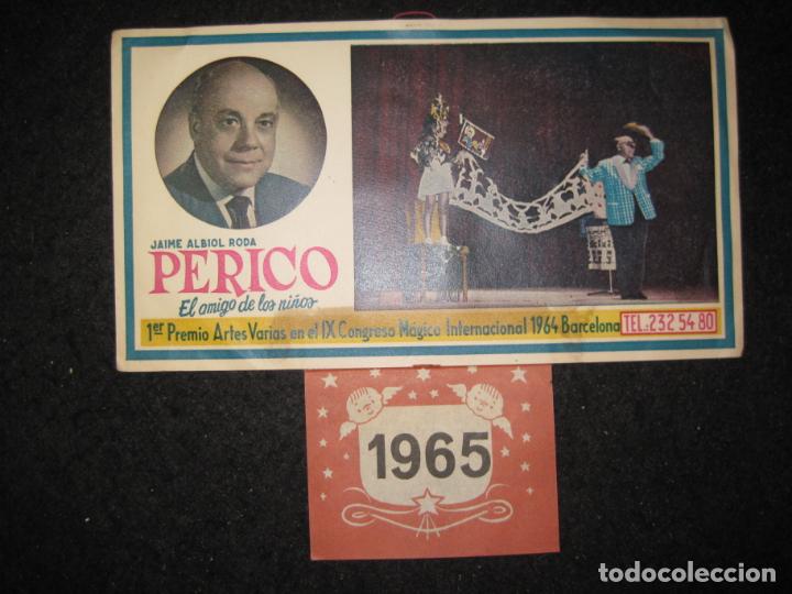 Collectables Calendars: PERICO-EL AMIGO DE LOS NI&Ntilde;OS-CALENDARIO FIRMADO A&Ntilde;O 1964-PUBLICIDAD CIRCO PAYASO-VER FOTOS-(K-5893)