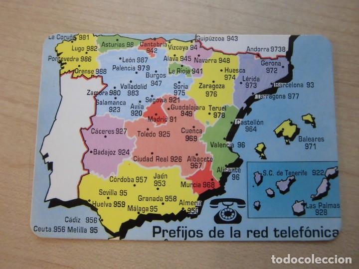 Colecionismo Calend&aacute;rios: Calendario Prefijos telef&oacute;nica