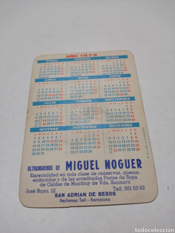 Coleccionismo Calendarios: Calendario chicas publicidad ultramarinos de Miguel Noguer, San Adri&aacute; de Bes&oacute;s