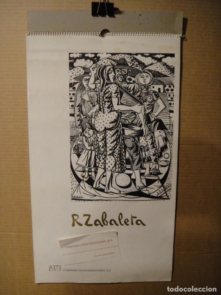 Coleccionismo Calendarios: calendario de pared , a&ntilde;o 1973 - compa&ntilde;ia roca de radiadores - r. zabaleta