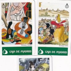 Coleccionismo Calendarios: 3 CALENDARIOS DE BOLSILLO FOURNIER AÑO 1989 CAJA DE MADRID GOYA, PICASSO EL GRECO. Lote 328945418
