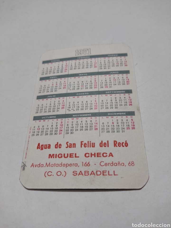 Coleccionismo Calendarios: Calendario chicas publicidad agua de San Feliu del reco, Miguel Checa, Sabadell 1971