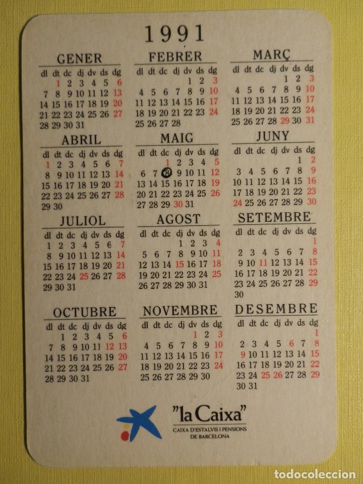 Coleccionismo calendarios: Calendario de bolsillo - La Caixa 1991 - Foto 2
