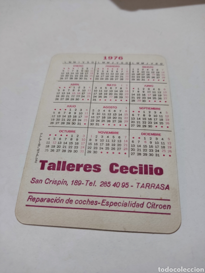 Coleccionismo Calendarios: Calendario chicas publicidad talleres Cecilio especialidad Citroen, Tarrasa