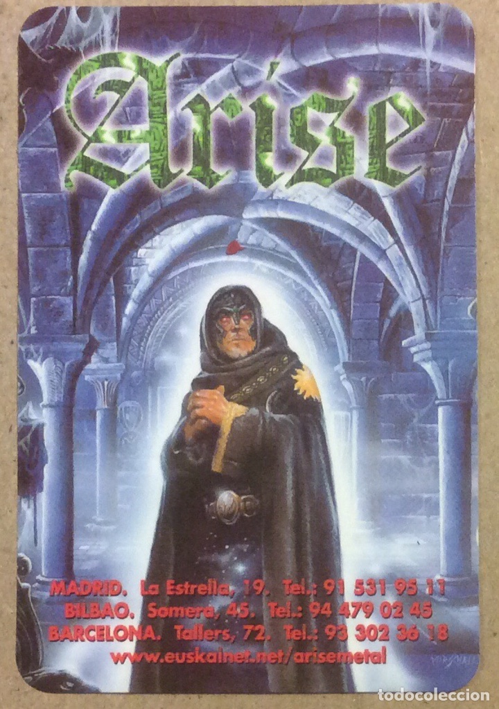 Sammeln von Kalendern: ARISE. CALENDARIO PUBLICITARIO DEL A&Ntilde;O 2001 DE SUS TIENDAS. HEAVY METAL
