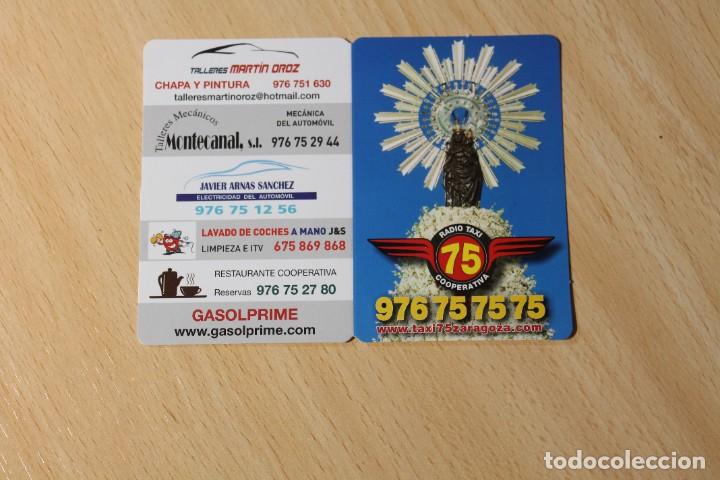 Coleccionismo calendarios: CALENDARIO DE BOLSILLO. A&Ntilde;O 2022. RADIO TAXI ZARAGOZA. VIRGEN DEL PILAR. MODELO GASOLPRIME.