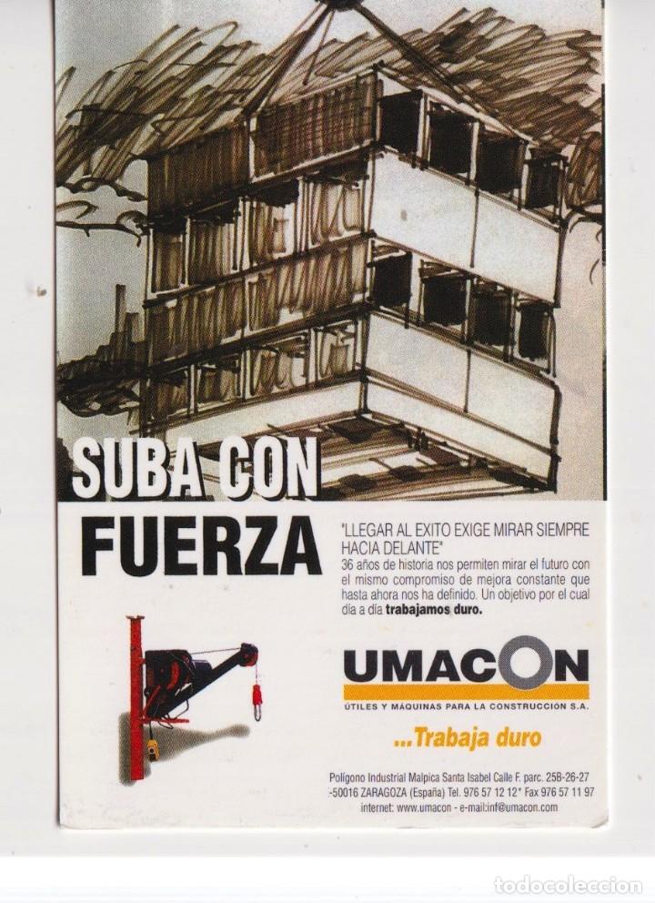 Collectionnisme Calendriers: CALENDARIO DE A&Ntilde;O 2001 EN PUBLICIDAD DE UNICON ZARAGOZA EN ESPA&Ntilde;OL