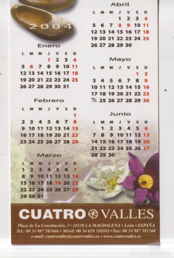 Colecionismo Calend&aacute;rios: CALENDARIO DE A&Ntilde;O 2004 EN PUBLICIDAD DE CUATRO VALLES Y CAJA ESPA&Ntilde;A EN ESPA&Ntilde;OL