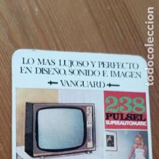 Coleccionismo Calendarios: CALENDARIO PUBLICITARIO VANGUARD (TELEVISOR) AÑO 1969 - CHICA