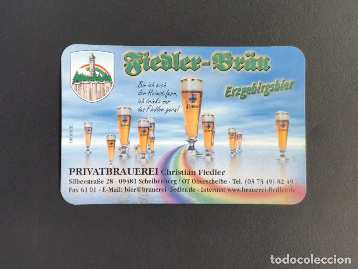 Coleccionismo calendarios: VCK 2392 Calendario bolsillo alem&aacute;n - A&Ntilde;O 2001 - CERVEZA FIEDLER BRAU - ERZGEBIRGSBIER