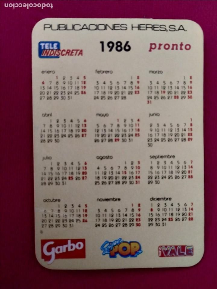 Coleccionismo Calendarios: CALENDARIO BOLSILLO revistas 1986 - TELEINDISCRETA, PRONTO, GARBO, ETC...