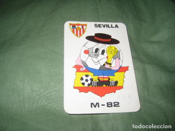 Coleccionismo calendarios: Calendario futbol Sevilla mundial 1982 - con publicidad trasera