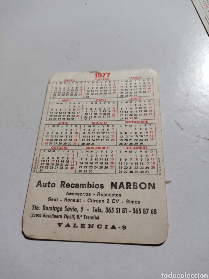 Coleccionismo Calendarios: Calendario chicas publicidad auto recambios Narbon Seat-renault Citroen