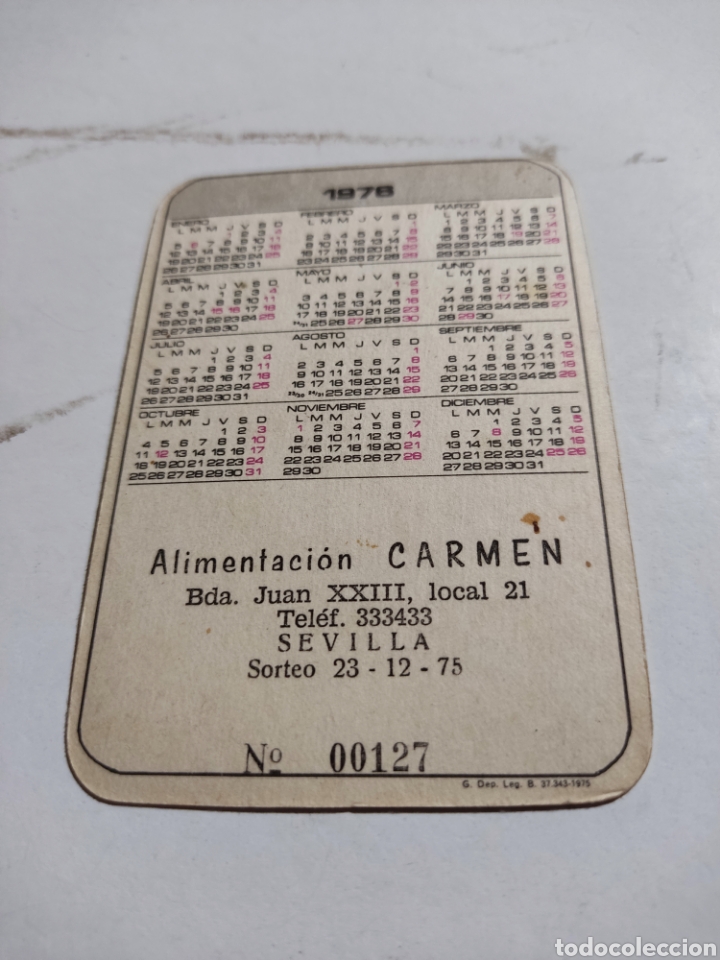 Coleccionismo Calendarios: Calendario chicas publicidad alimentaci&oacute;n Carmen, Sevilla