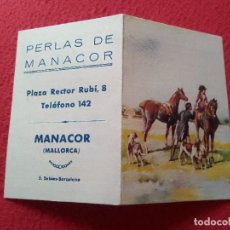 Coleccionismo Calendarios: ANTIGUO CALENDARIO DE BOLSILLO DÍPTICO ALMANAQUE PARA 1952 PERLAS DE MANACOR MALLORCA, OLD CALENDAR.