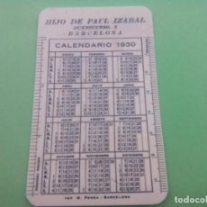 Coleccionismo Calendarios: CALENDARIO DE BOLSILLO PLASTICO AÑO 1930 CON PUBLICIDAD , MUY BUEN ESTADO. Lote 347224623