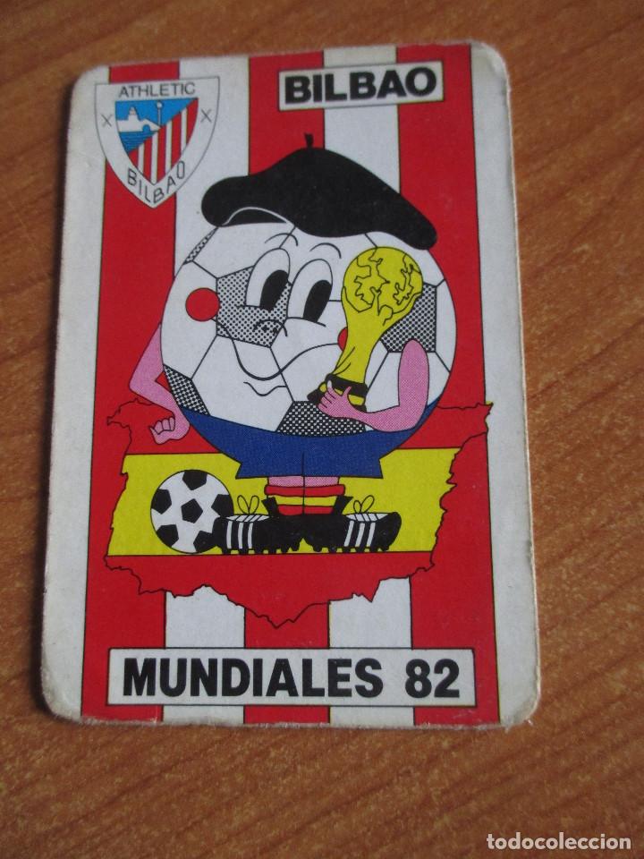 Coleccionismo Calendarios: CALENDARIO FUTBOL ANTIGUO , A&Ntilde;O 1982 , ATHLETIC C. BILBAO ,MUNDIAL 82 , BAR LAS CADENAS , BADAJOZ