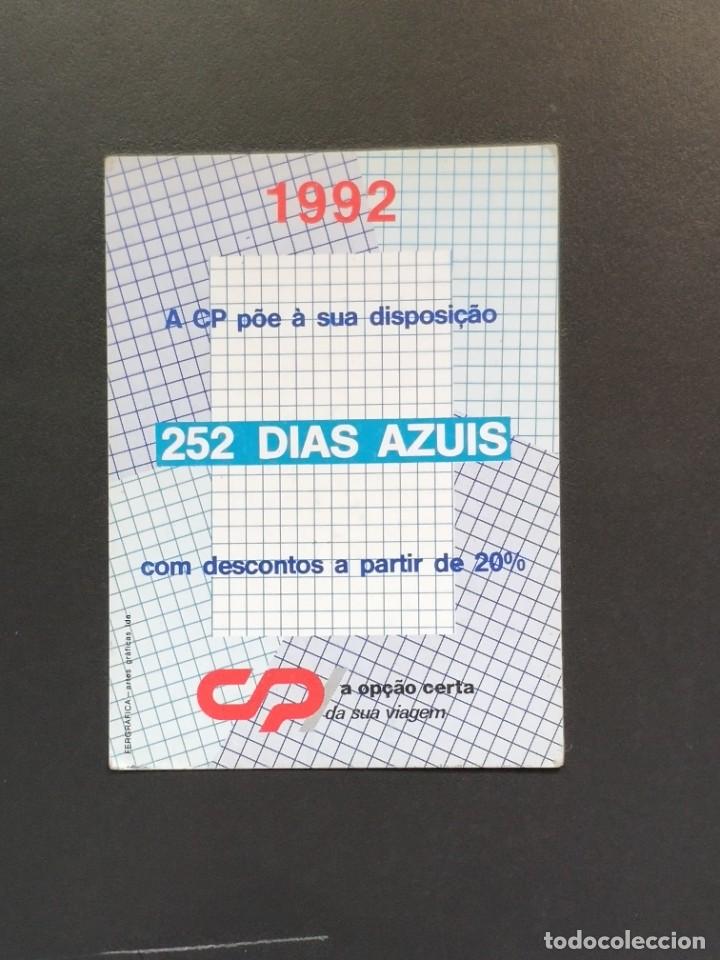 Collezionismo Calendari: VCK 2497 Calendario Bolsillo - A&Ntilde;O 1992 - CAMINHOS DE FERRO PORTUGUESES CP - TREN TRENES