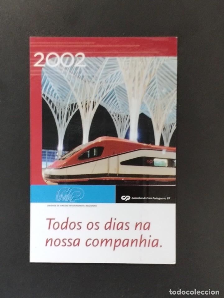 Coleccionismo calendarios: VCK 2499 Calendario Bolsillo - A&Ntilde;O 2002 - CAMINHOS DE FERRO PORTUGUESES CP - TREN TRENES