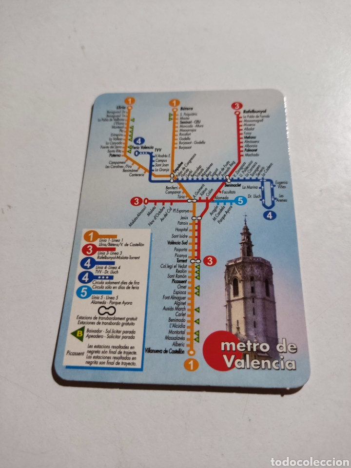 Coleccionismo calendarios: Calendario metro de Valencia 2003