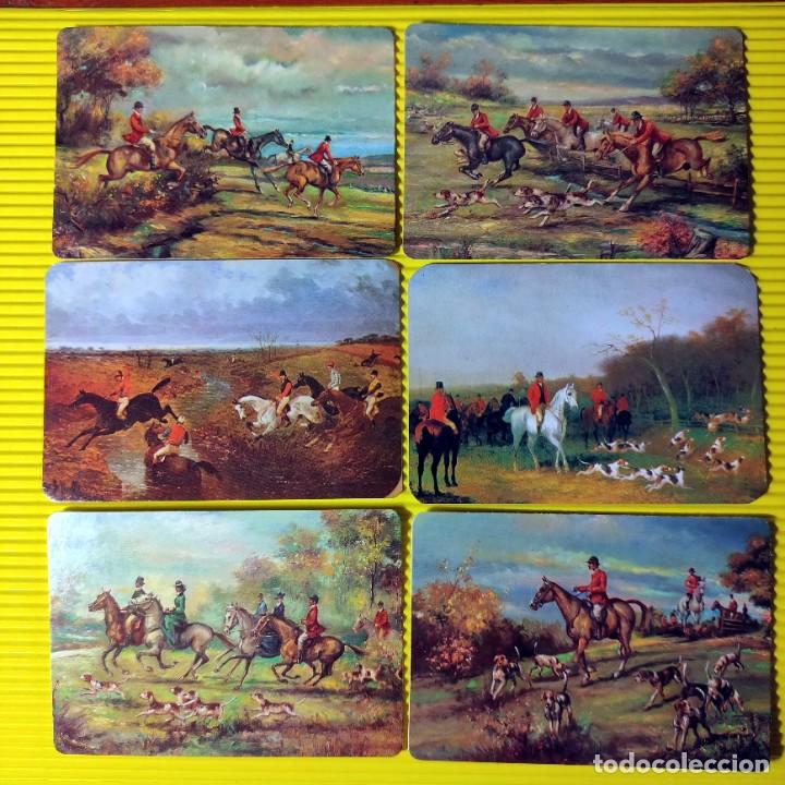Colecionismo Calend&aacute;rios: CALENDARIOS PINTURA CAZA PERROS ZORRO .LOTE DE 6 . 84 AL 99 . B2