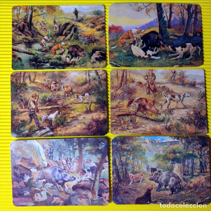 Colecionismo Calend&aacute;rios: CALENDARIOS PINTURA CAZA PERROS JABAL&Iacute; .LOTE DE 6 . 88 AL 01 . B2
