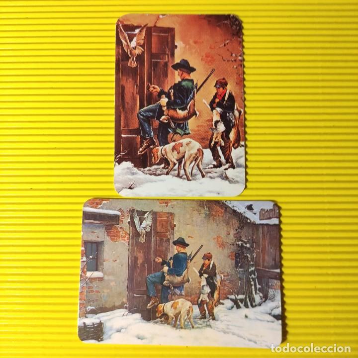 Coleccionismo calendarios: CALENDARIOS PINTURA CAZA PERROS . LOTE DE 2 MUY CURIOSOS. 89/00 . B2