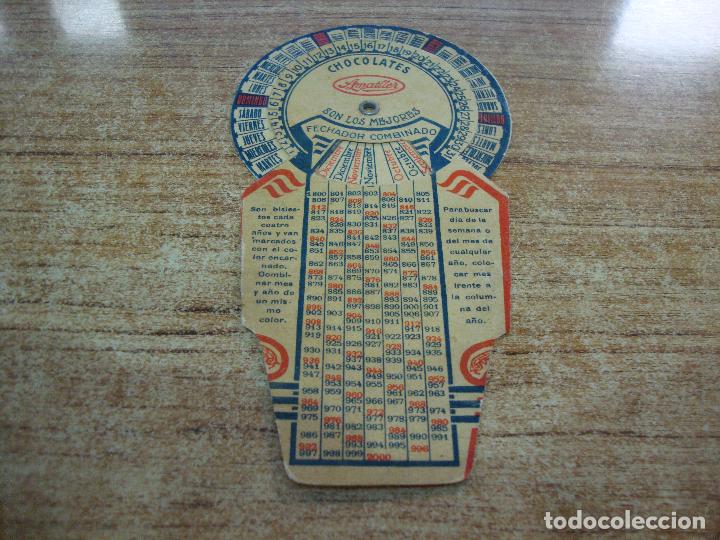Coleccionismo calendarios: CALENDARIO TROQUELADO FECHADOR COMBINADO 1800 AL 2000 CHOCOLATES AMATLLER