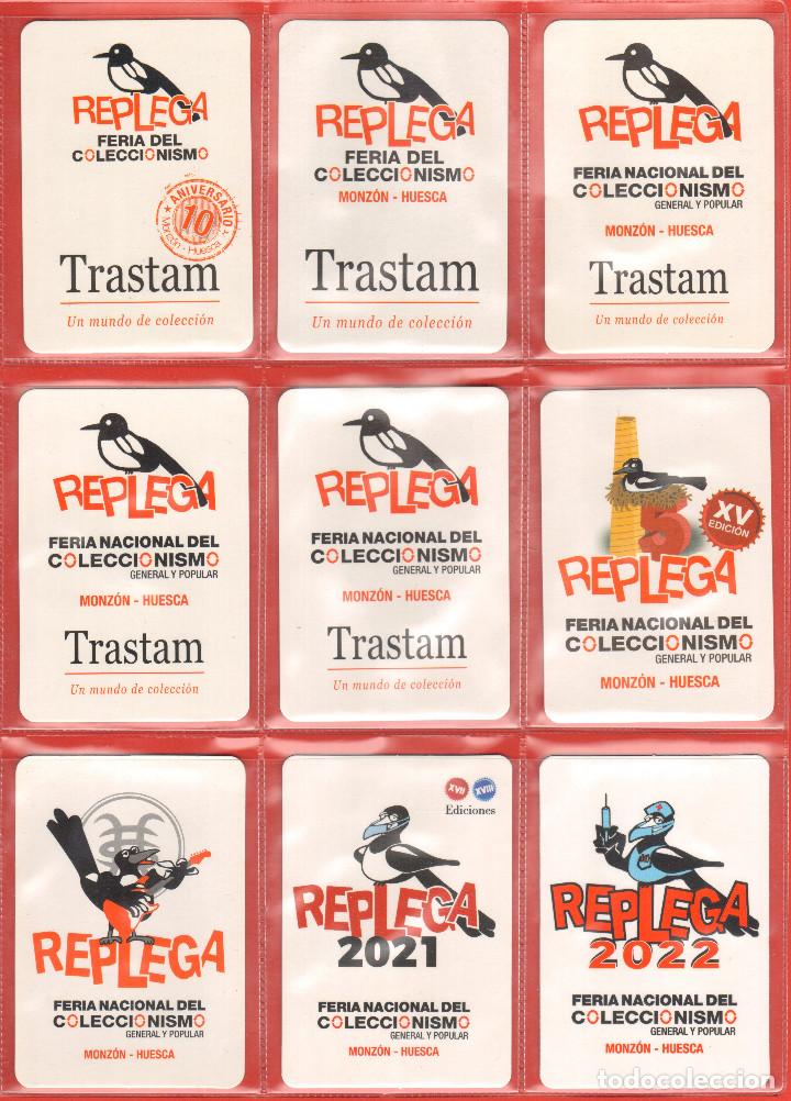 Coleccionismo Calendarios: 9 CALENDARIO de BOLSILLO REPLEGA - TRASTAM