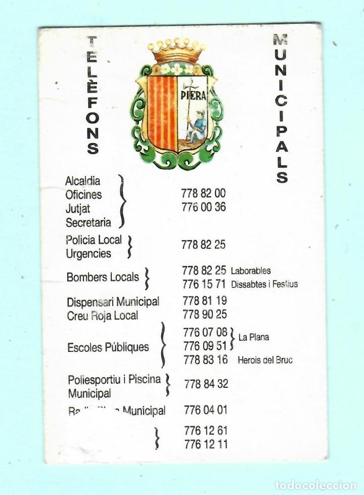 Coleccionismo Calendarios: CALENDARIO DE PUBLICIDAD A&Ntilde;O 1992 DE TEL&Eacute;FONOS MUNICIPALES DE PIERA EN CATAL&Aacute;N