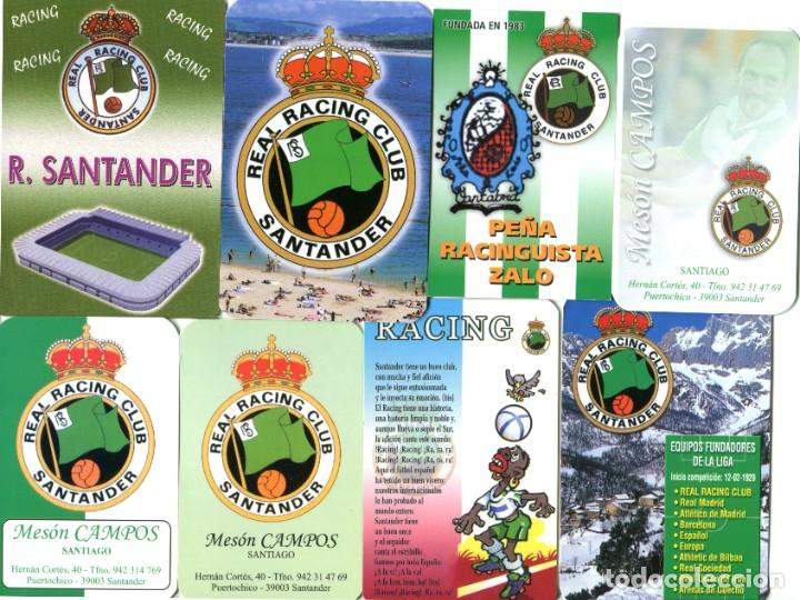 Coleccionismo calendarios: 11 Calendarios de Futbol del Real Racing Club Santander varios a&ntilde;os