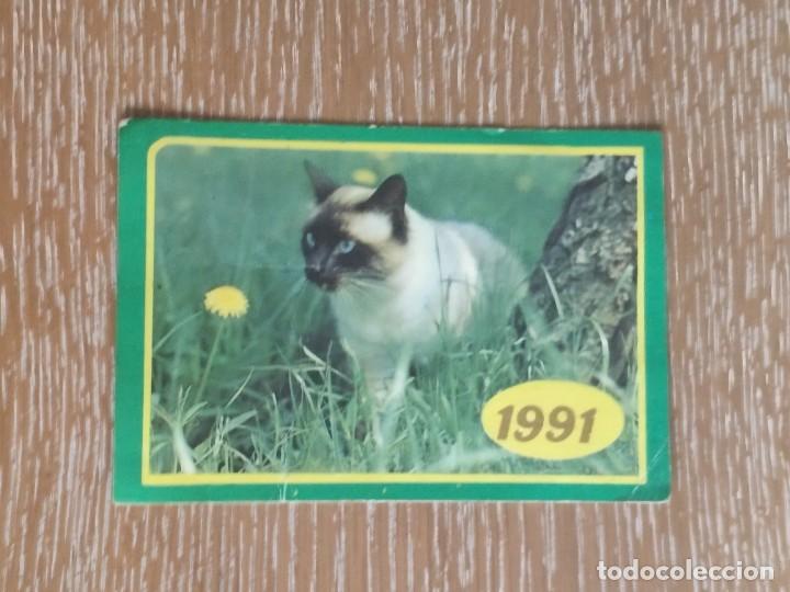 Coleccionismo Calendarios: VCK 2786 CALENDARIO BOLSILLO - A&Ntilde;O 1991 - GATO ANIMAL - EXTRANJERO