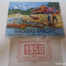 Coleccionismo Calendarios: MAGNIFICO CALENDARIO ANTIGUO MADERAS BARGAY DEL 1950 GRANOLLES. Lote 354973078