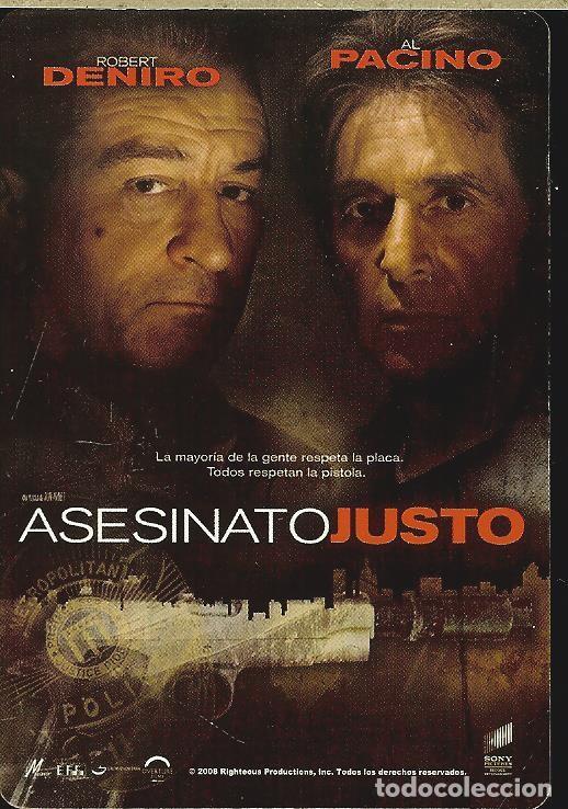 Coleccionismo Calendarios: CALENDARIO DE PUBLICIDAD CINE - 2009 - ASESINATO JUSTO - AL PACINO, ROBERT DE NIRO