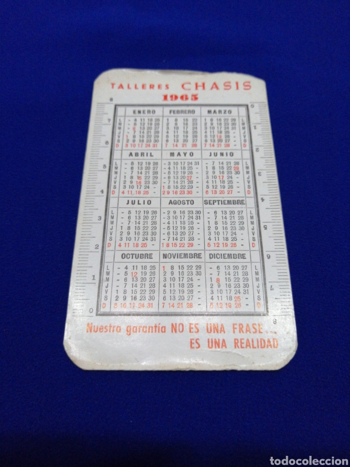 Coleccionismo calendarios: TALLERES CHASIS A&Ntilde;O 1965 - Foto 2