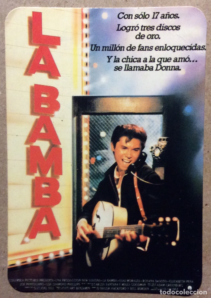 Collezionismo Calendari: LA BAMBA. CALENDARIO PUBLICITARIO DE LA PEL&Iacute;CULA DE 1995.