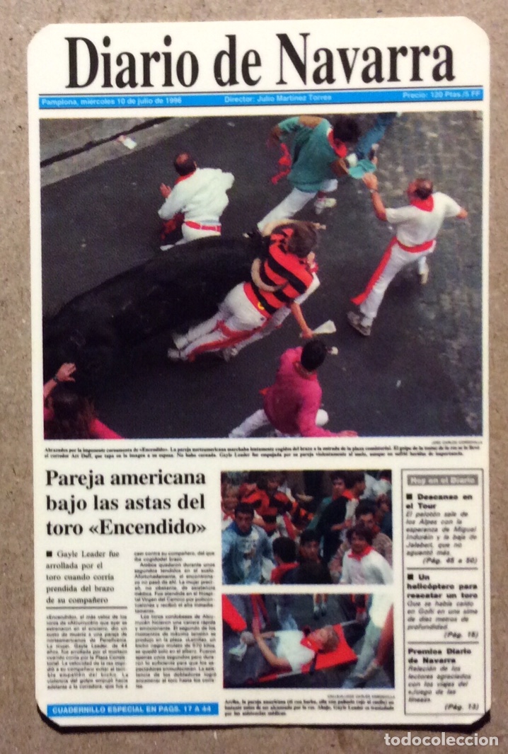 Coleccionismo Calendarios: SAN FERM&Iacute;N. CALENDARIO PUBLICITARIO DIARIO DE NAVARRA 1997