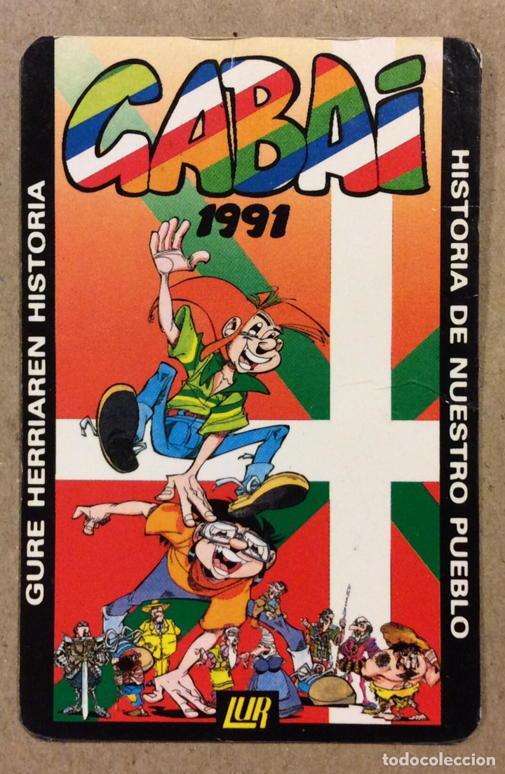 Colecionismo Calend&aacute;rios: GABAI, HISTORIA DE NUESTRO PUEBLO. CALENDARIO PUBLICITARIO DEL C&Oacute;MIC DE LUR DE 1991.