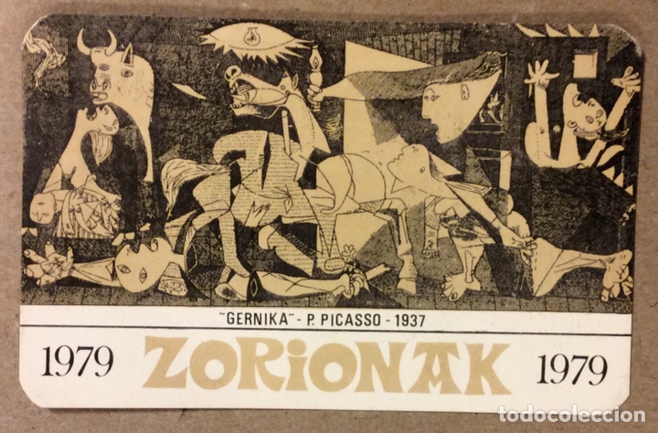 Colecionismo Calend&aacute;rios: PORCELANAS REMAP (BILABO). CALENDARIO PUBLICITARIO DE 1979. GERNIKA PICASSO.