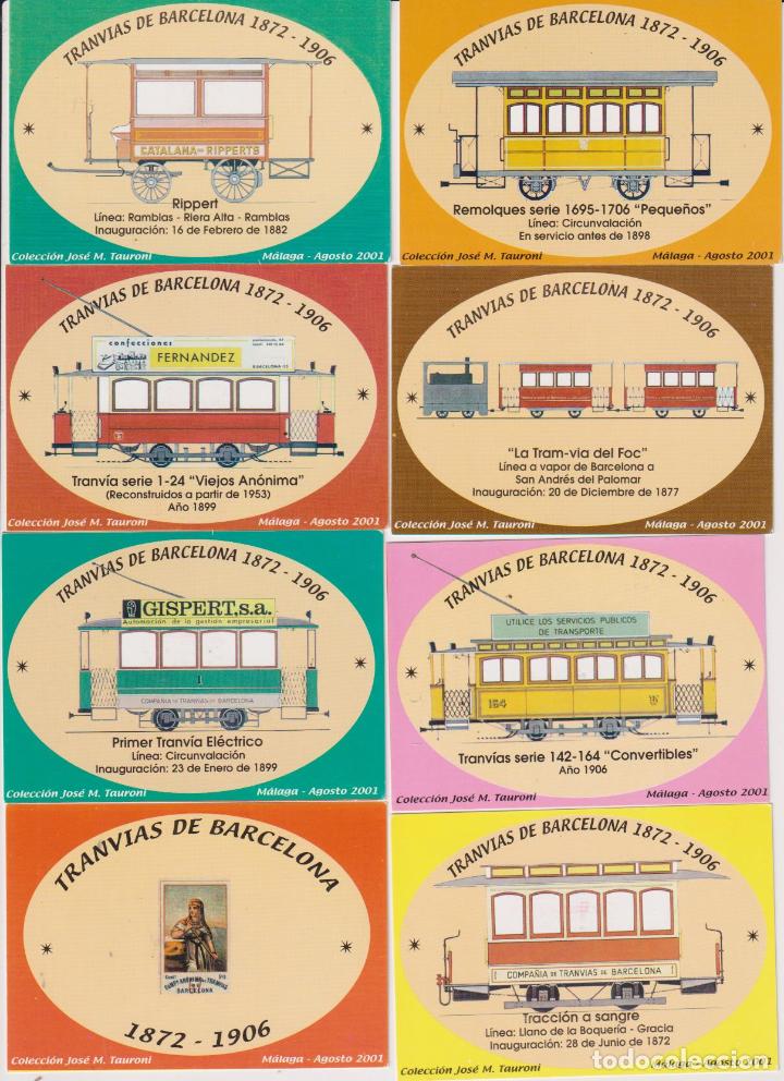 Coleccionismo Calendarios: Tranv&iacute;as de Barcelona. Serie de 8 Calendarios, A&ntilde;o 2002. SIN USAR