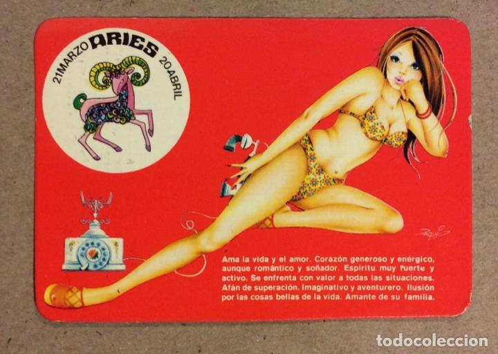 Collectables Calendars: BAR CABALLO BLANCO Y BODEG&Oacute;N MENDIA (SANTUCHU - BILBAO). CALENDARIO PUBLICITARIO DE 1976. ARIES