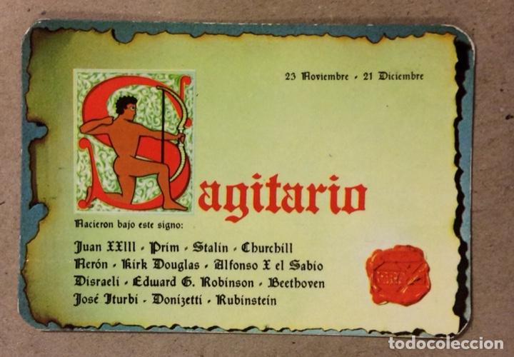 Collectables Calendars: BAR RESTAURANTE EL ARC&Aacute;NGEL (BILBAO). CALENDARIO PUBLICITARIO DE 1974. SAGITARIO