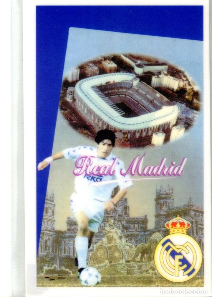 Coleccionismo calendarios: CALENDARIO DE FUTBOL DEL REAL MADRID 1996 PLASTIFICADO