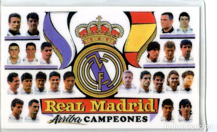 Coleccionismo calendarios: CALENDARIO DE FUTBOL DEL REAL MADRID 1995 PLASTIFICADO