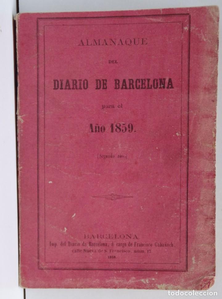 Coleccionismo Calendarios: Almanaque &ndash; Diario de Barcelona 1859 &ndash; Barcelona
