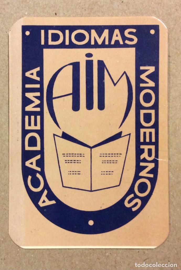 Coleccionismo calendarios: ACADEMIA DE IDIOMAS MODERNOS. CALENDARIO PUBLICITARIO DE CURSO 1982-83.