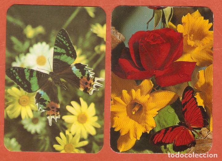 Coleccionismo Calendarios: 2 CALENDARIOS BOLSILLO DE SERIE A&Ntilde;OS 1971 - 1974 FLORES Y MARIPOSAS - VER FOTO REVERSOS